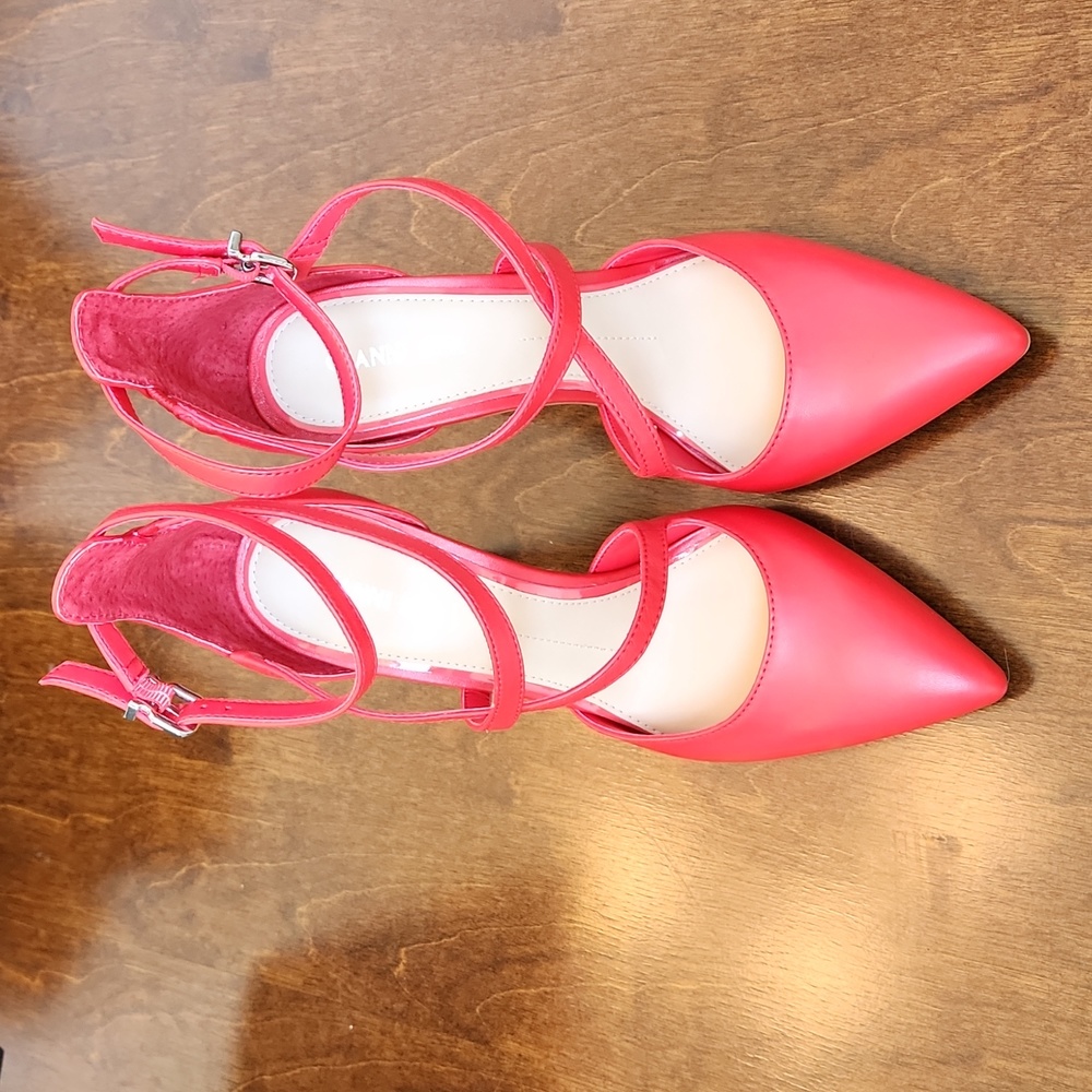 Gianni Bini Itzel Ravishng Red Strap Heels 4.5 Inch Heel